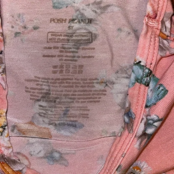 Posh peanut vintage bunnies butterfly bamboo pjs 2 piece set long sleeve pants - Picture 3 of 4